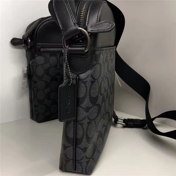 Coach F73336 Houston Flight Bag In Signature Canva - Picture 4 of 9